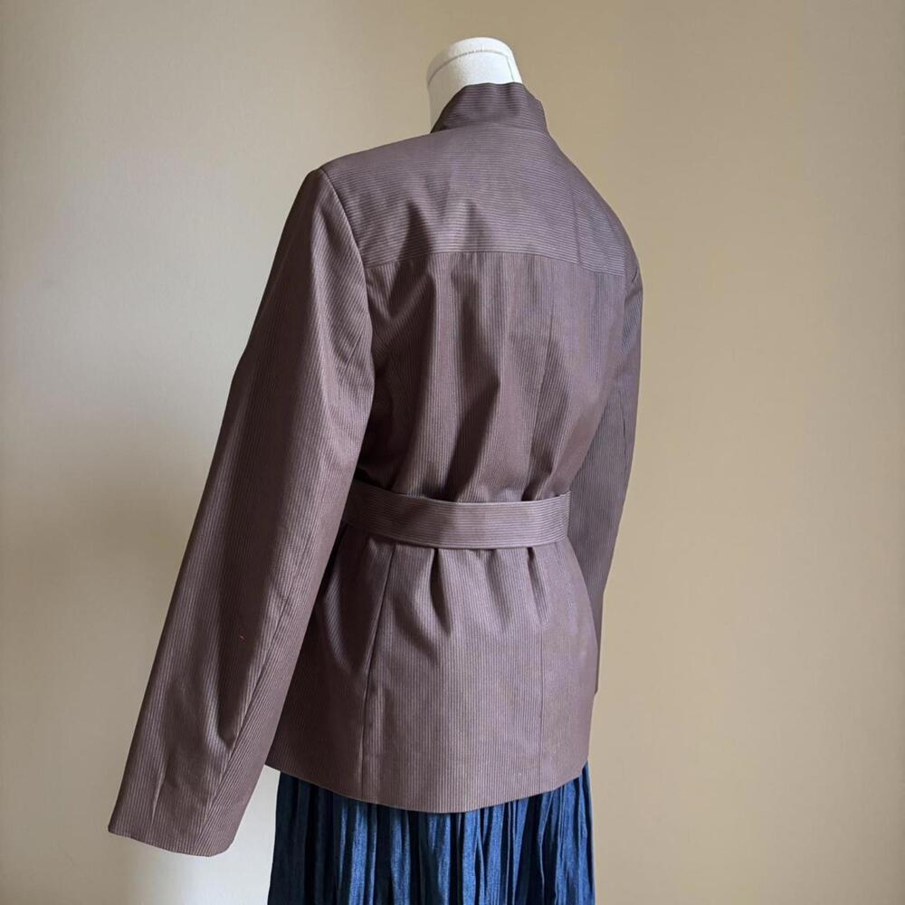 Pendleton Brown Striped Button Up Jacket With Wai… - image 6